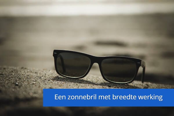 zonnebril met breedte werking