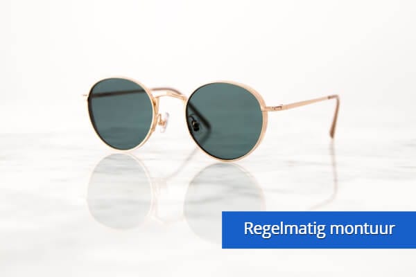 zonnebril met regelmatig montuur